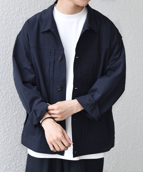 SHIPS any:〈撥水/軽量/ストレッチ〉SOLOTEX(R) シアサッカー トラック
