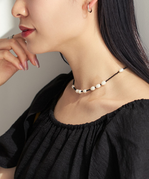 in mood/インムード ONX&RICEPRL 36cm choker