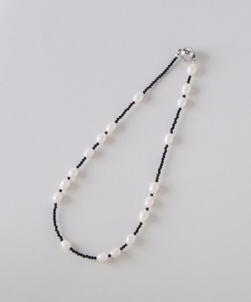 in mood(インムード)の「in mood/インムード ONX&RICEPRL 36cm choker(ネックレス・レディース・ホワイト・FREE)」の4枚目の写真