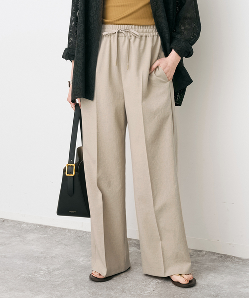 Spick & Span（スピックアンドスパン）の「PEウォッシャブルイージースラックスパンツ（その他パンツ・レディース・ベージュ/ブラウン/チャコールグレー・38/36/40）」の3枚目の写真