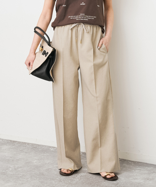 Spick & Span（スピックアンドスパン）の「PEウォッシャブルイージースラックスパンツ（その他パンツ・レディース・ベージュ/ブラウン/チャコールグレー・38/36/40）」の4枚目の写真