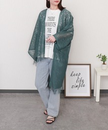 libelle more | 総レース裾フリンジストールカーディガン(カーディガン/ボレロ)