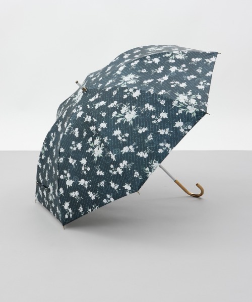dazzlin（ダズリン）の「【dazzlin(ダズリン)】フラワープリント晴雨兼用傘（長傘）（長傘・レディース・ブラック/ピンク/ホワイト・FREE）」の3枚目の写真