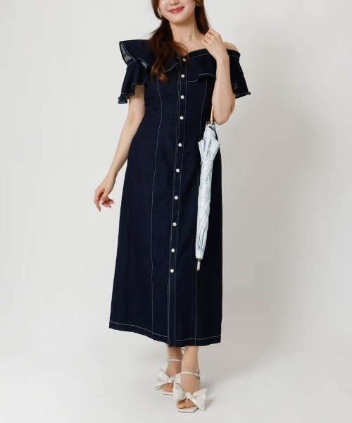 dazzlin（ダズリン）の「【dazzlin(ダズリン)】フラワープリント晴雨兼用傘（長傘）（長傘・レディース・ブラック/ピンク/ホワイト・FREE）」の9枚目の写真