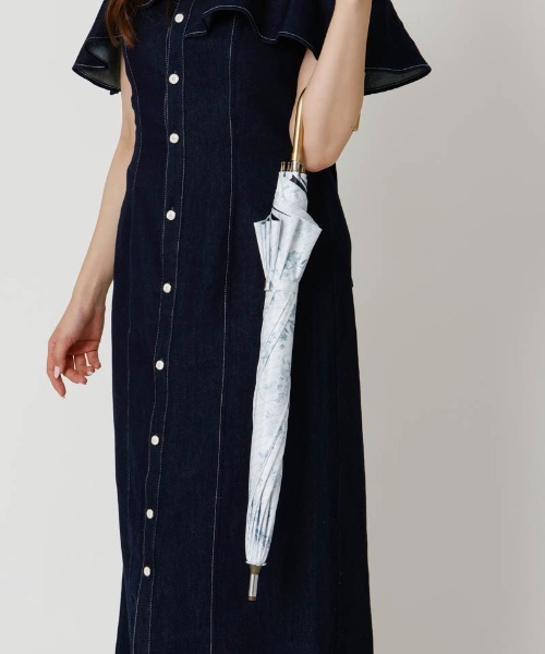 dazzlin（ダズリン）の「【dazzlin(ダズリン)】フラワープリント晴雨兼用傘（長傘）（長傘・レディース・ブラック/ピンク/ホワイト・FREE）」の10枚目の写真