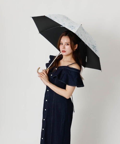 dazzlin（ダズリン）の「【dazzlin(ダズリン)】フラワープリント晴雨兼用傘（長傘）（長傘・レディース・ブラック/ピンク/ホワイト・FREE）」の14枚目の写真