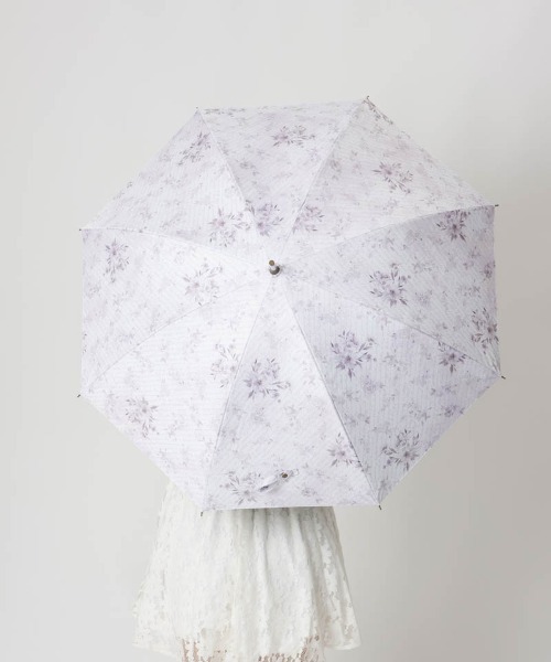 dazzlin（ダズリン）の「【dazzlin(ダズリン)】フラワープリント晴雨兼用傘（長傘）（長傘・レディース・ブラック/ピンク/ホワイト・FREE）」の8枚目の写真