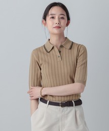 MATINEE LINE/ニットポロプルオーバー5分袖/646674