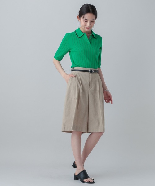 GLOBAL WORK(グローバルワーク)の「MATINEE LINE/ニットポロプルオーバー5分袖/646674(ニット/セーター・レディース・ブラック/ベージュ系その他3/グリーン・MEDIUM/LARGE)」の16枚目の写真