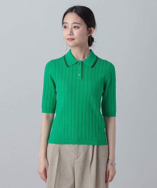 GLOBAL WORK(グローバルワーク)の「MATINEE LINE/ニットポロプルオーバー5分袖/646674(ニット/セーター・レディース・ブラック/ベージュ系その他3/グリーン・MEDIUM/LARGE)」の19枚目の写真