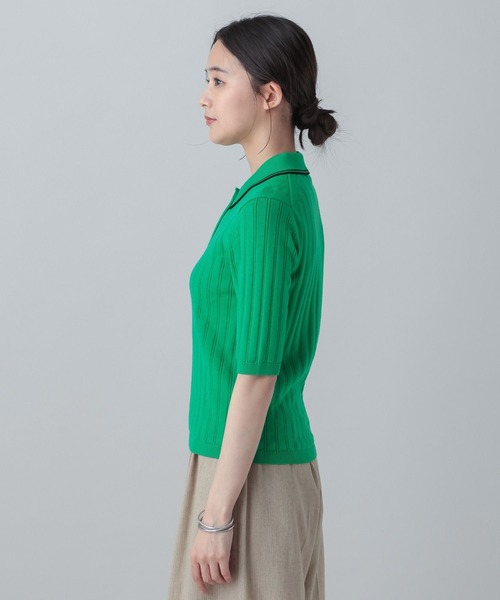 GLOBAL WORK(グローバルワーク)の「MATINEE LINE/ニットポロプルオーバー5分袖/646674(ニット/セーター・レディース・ブラック/ベージュ系その他3/グリーン・MEDIUM/LARGE)」の20枚目の写真