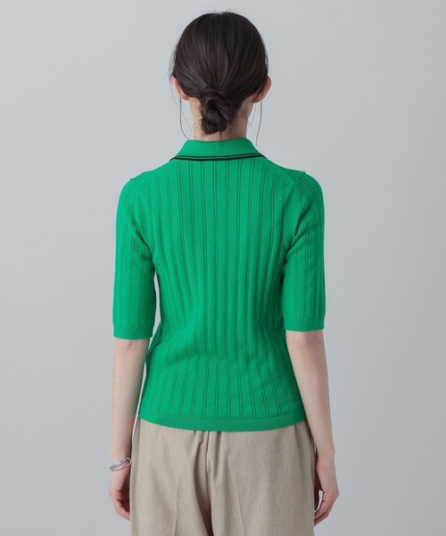 GLOBAL WORK(グローバルワーク)の「MATINEE LINE/ニットポロプルオーバー5分袖/646674(ニット/セーター・レディース・ブラック/ベージュ系その他3/グリーン・MEDIUM/LARGE)」の21枚目の写真