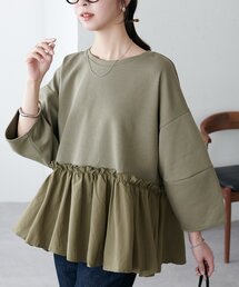 【WEB限定】裾布帛ドッキングプルオーバー