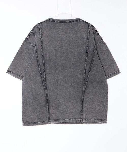 En serio TOKYO(エンソリオトーキョー)の「【SIDEWAYSTANCE】オーバルロゴ半袖グランジTシャツ 70476(Tシャツ/カットソー・メンズ・ブラウン/ブラック・SMALL/LARGE/X-LARGE/MEDIUM)」の3枚目の写真
