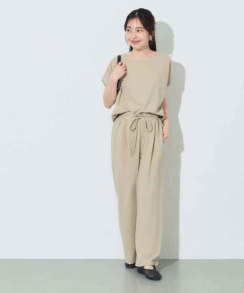 coca(coca)(コカ)の「カットジョーゼットイージーパンツ(その他パンツ・レディース・ベージュ/ブラック・S/M/L)」の7枚目の写真