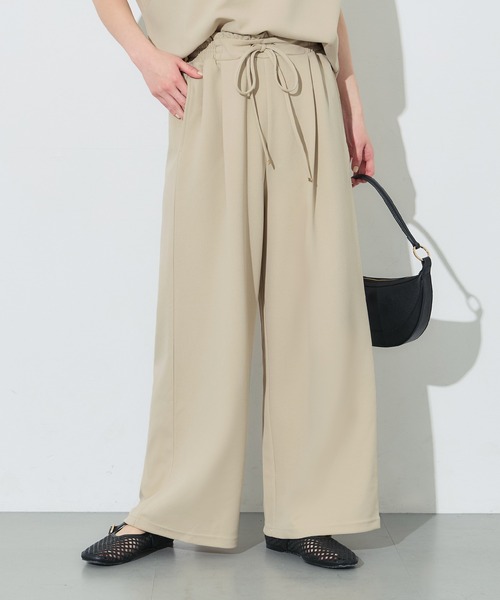 coca(coca)(コカ)の「カットジョーゼットイージーパンツ(その他パンツ・レディース・ベージュ/ブラック・S/M/L)」の9枚目の写真
