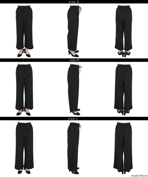 coca(coca)(コカ)の「カットジョーゼットイージーパンツ(その他パンツ・レディース・ベージュ/ブラック・S/M/L)」の15枚目の写真