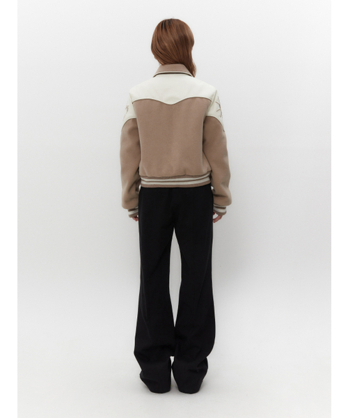 TUOMIO（トゥオミオ）の「WESTERN VARSITY JACKET [BEIGE]（スタジャン・レディース・その他・1/2）」の4枚目の写真