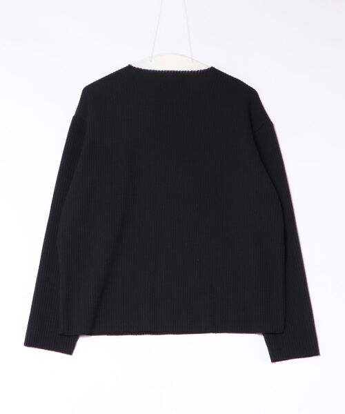 Chikashitsu +(チカシツプラス)の「【Chikashitsu +】Cutting cropped tee / 【チカシツプラス】カッティングクロップドリブ長袖Tシャツ<着用動画あり>(Tシャツ/カットソー・メンズ・ブラック/アイボリー/ライトカーキ・ONE SIZE)」の15枚目の写真