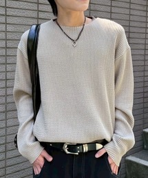 Chikashitsu + | 【Chikashitsu +】Cutting cropped tee / 【チカシツプラス】カッティングクロップドリブ長袖Tシャツ<着用動画あり>(Tシャツ/カットソー)