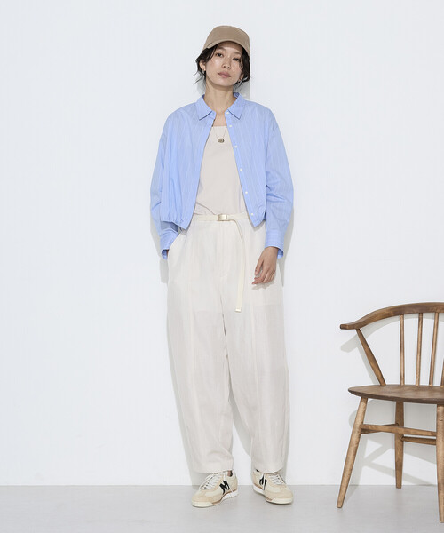 COMME CA(コムサ)の「ファインコットンフライス 2WAYインナー(タンクトップ・レディース・ホワイト/サックスブルー/ベージュ/ブラック/ブラウン・9号/11号)」の10枚目の写真