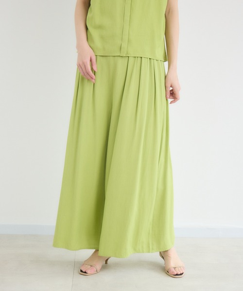 KATHARINE ROSS(キャサリンロス)の「【KATHARINE ROSS】【COOL/UV/DRY】タックデザインワイドパンツ(その他パンツ・レディース・チャコールグレー/イエロー・MEDIUM)」の18枚目の写真