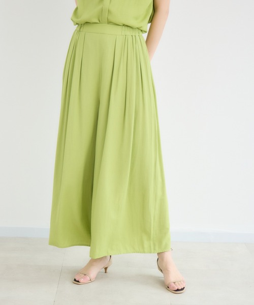 KATHARINE ROSS(キャサリンロス)の「【KATHARINE ROSS】【COOL/UV/DRY】タックデザインワイドパンツ(その他パンツ・レディース・チャコールグレー/イエロー・MEDIUM)」の17枚目の写真