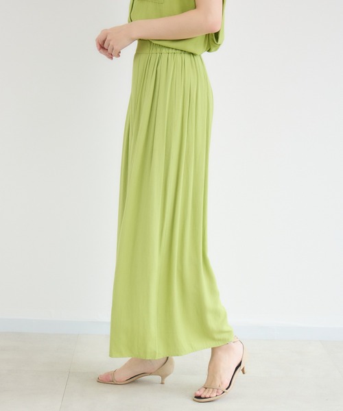KATHARINE ROSS(キャサリンロス)の「【KATHARINE ROSS】【COOL/UV/DRY】タックデザインワイドパンツ(その他パンツ・レディース・チャコールグレー/イエロー・MEDIUM)」の19枚目の写真