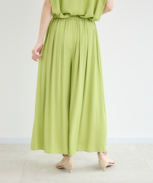 KATHARINE ROSS(キャサリンロス)の「【KATHARINE ROSS】【COOL/UV/DRY】タックデザインワイドパンツ(その他パンツ・レディース・チャコールグレー/イエロー・MEDIUM)」の3枚目の写真