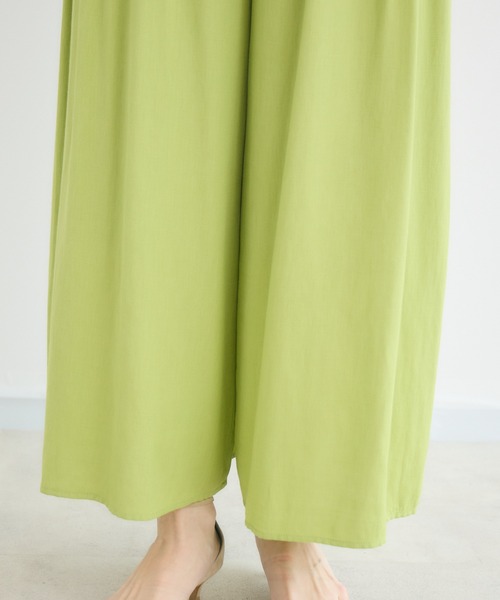 KATHARINE ROSS(キャサリンロス)の「【KATHARINE ROSS】【COOL/UV/DRY】タックデザインワイドパンツ(その他パンツ・レディース・チャコールグレー/イエロー・MEDIUM)」の6枚目の写真