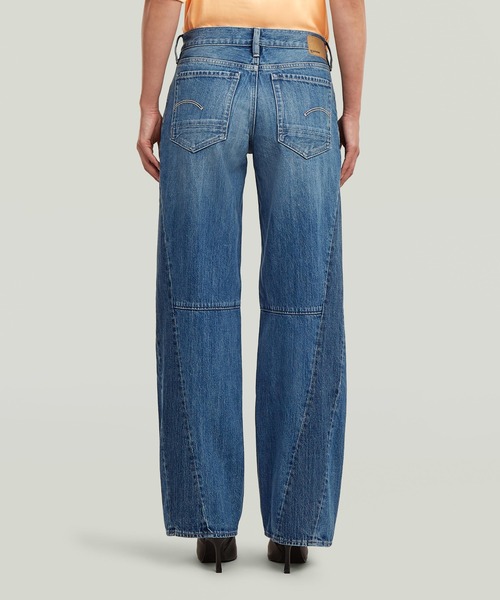 G-STAR（ジースター）の「Hybrid Contor 3D Barrel Loose Jeans/パネル切り替えデザイン立体裁断ワイドルーズバレルジーンズ/L28（デニムパンツ・レディース・インディゴブルー・26inch/25inch/24inch/27inch）」の2枚目の写真