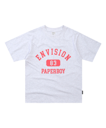 PAPERBOY（ペーパーボーイ）の「エンビジョン 半袖Tシャツ-ホワイトメランジ（Tシャツ/カットソー）」