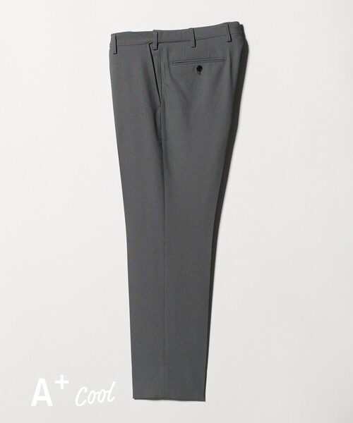 green label relaxing（グリーンレーベルリラクシング）の「A+ COOL ポリエステル バーズアイ スタンダード アジャスター NP スラックス -ウォッシャブル・ストレッチ・接触冷感・吸水速乾-（スラックス・メンズ・グレー系/ダークグレー/ネイビー・XL/XXL/L/S/M）」の3枚目の写真