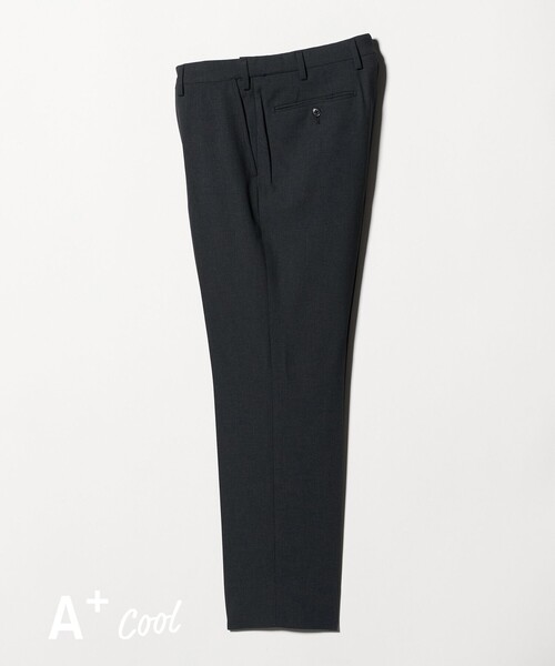 green label relaxing（グリーンレーベルリラクシング）の「A+ COOL ポリエステル バーズアイ スタンダード アジャスター NP スラックス -ウォッシャブル・ストレッチ・接触冷感・吸水速乾-（スラックス・メンズ・グレー系/ダークグレー/ネイビー・XL/XXL/L/S/M）」の2枚目の写真