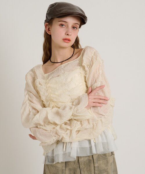 w closet（ダブルクローゼット）の「ハンチング（キャップ・レディース・ブラウン/ブラック・FREE）」の2枚目の写真