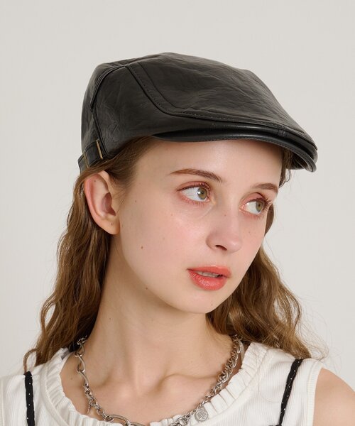 w closet（ダブルクローゼット）の「ハンチング（キャップ・レディース・ブラウン/ブラック・FREE）」の5枚目の写真