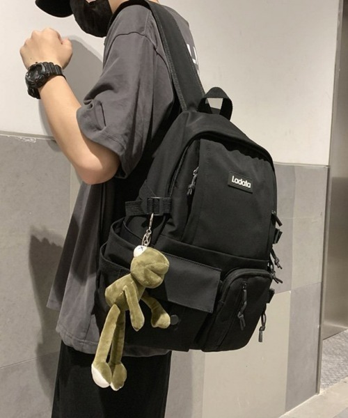 SEU(エスイーユー)の「リュックサック 男女兼用バック パック大容量 多機能ポケット付きナイロンデイパック バックパック オフィスカジュアル きれいめカジュアル(バックパック/リュック・レディース・カーキ/ワイン/アイボリー/ブラック/ブルー・フリー)」の10枚目の写真