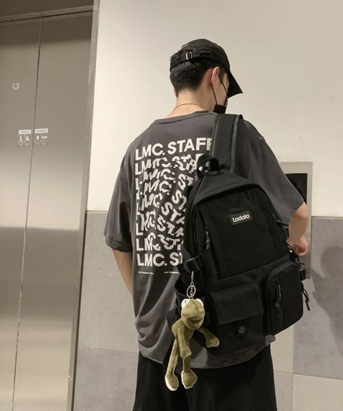 SEU(エスイーユー)の「リュックサック 男女兼用バック パック大容量 多機能ポケット付きナイロンデイパック バックパック オフィスカジュアル きれいめカジュアル(バックパック/リュック・レディース・カーキ/ワイン/アイボリー/ブラック/ブルー・フリー)」の12枚目の写真
