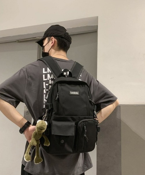 SEU(エスイーユー)の「リュックサック 男女兼用バック パック大容量 多機能ポケット付きナイロンデイパック バックパック オフィスカジュアル きれいめカジュアル(バックパック/リュック・レディース・カーキ/ワイン/アイボリー/ブラック/ブルー・フリー)」の13枚目の写真
