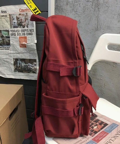 SEU(エスイーユー)の「リュックサック 男女兼用バック パック大容量 多機能ポケット付きナイロンデイパック バックパック オフィスカジュアル きれいめカジュアル(バックパック/リュック・レディース・カーキ/ワイン/アイボリー/ブラック/ブルー・フリー)」の15枚目の写真