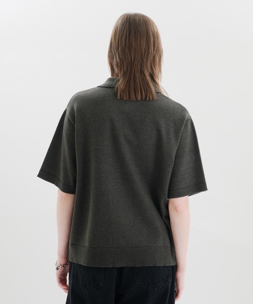 selle glant(セレグランテ)の「DOUBLEZIP DESIGN KNITSHIRT / ダブルジップデザインニットシャツ(シャツ/ブラウス・メンズ・ブラック/ブルー・LARGE/MEDIUM/SMALL)」の7枚目の写真