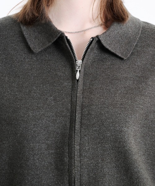 selle glant(セレグランテ)の「DOUBLEZIP DESIGN KNITSHIRT / ダブルジップデザインニットシャツ(シャツ/ブラウス・メンズ・ブラック/ブルー・LARGE/MEDIUM/SMALL)」の17枚目の写真