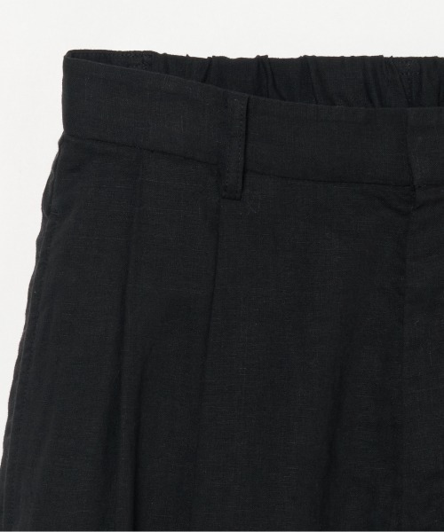 HELIOPOLE(エリオポール)の「FRENCH LINEN PANTS(スラックス・レディース・ダークブラウン/ブラック・36/38)」の3枚目の写真