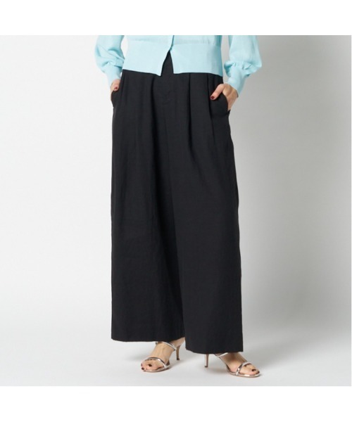 HELIOPOLE(エリオポール)の「FRENCH LINEN PANTS(スラックス・レディース・ダークブラウン/ブラック・36/38)」の14枚目の写真