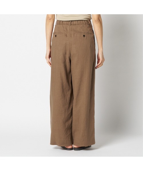 HELIOPOLE(エリオポール)の「FRENCH LINEN PANTS(スラックス・レディース・ダークブラウン/ブラック・36/38)」の18枚目の写真