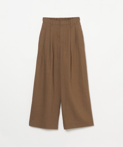 HELIOPOLE(エリオポール)の「FRENCH LINEN PANTS(スラックス・レディース・ダークブラウン/ブラック・36/38)」の22枚目の写真