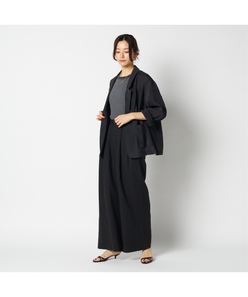 HELIOPOLE(エリオポール)の「FRENCH LINEN PANTS(スラックス・レディース・ダークブラウン/ブラック・36/38)」の8枚目の写真