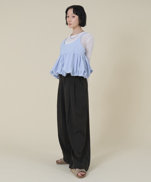 FMiBL(ファミル)の「バルーンキャミレイヤードトップス(Tシャツ/カットソー・レディース・ブラック/ブルー/ホワイト・FREE)」の11枚目の写真