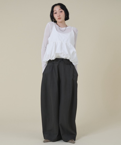 FMiBL(ファミル)の「バルーンキャミレイヤードトップス(Tシャツ/カットソー・レディース・ブラック/ブルー/ホワイト・FREE)」の18枚目の写真