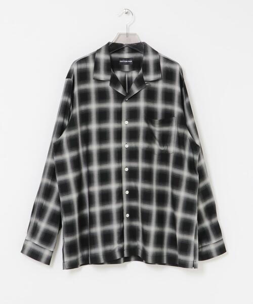 cotton pan（コットンパン）の「COTTON PAN　SOHOオンブレシャツロングスリーブ（シャツ/ブラウス・メンズ・ブラック/ブルー/ブルー系その他・2/3）」の4枚目の写真